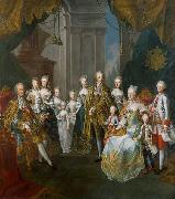 Martin van Meytens Stephan und Maria Theresia mit elf Kindern oil painting